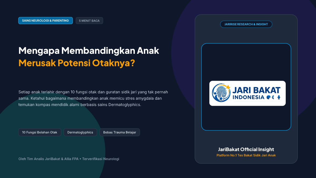 Mengapa Membandingkan Anak Merusak Potensi Otaknya? Sains Keunikan Sidik Jari JariBakat